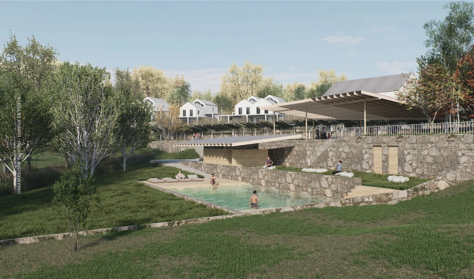 Piscina e pérgola comunitarias de Toucido